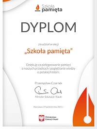 Szkoła pamięta – podziękowania za udział w akcji